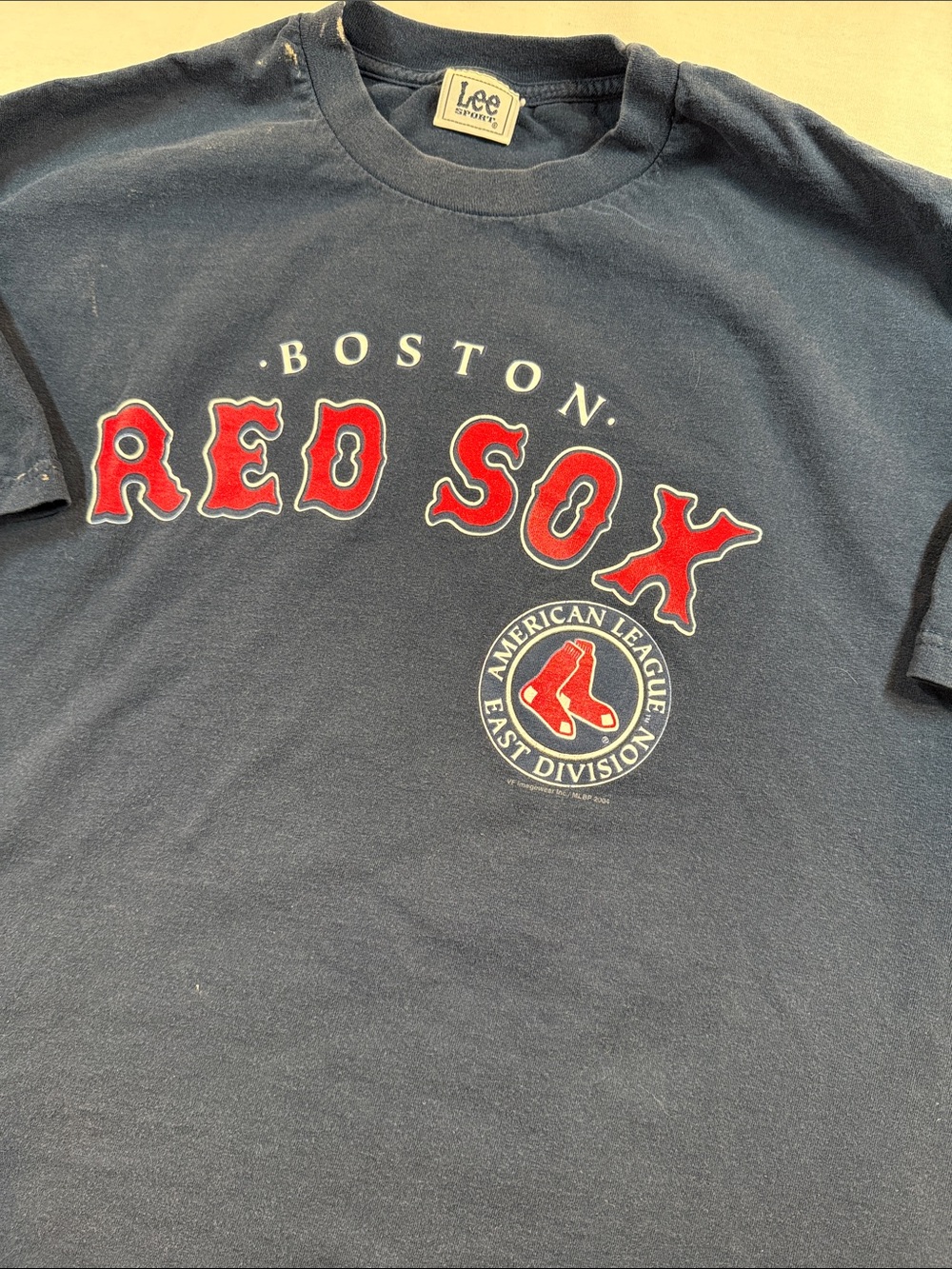Lee Sport Boston Red Sox American League Tee Y2K Navy 2004 MLB